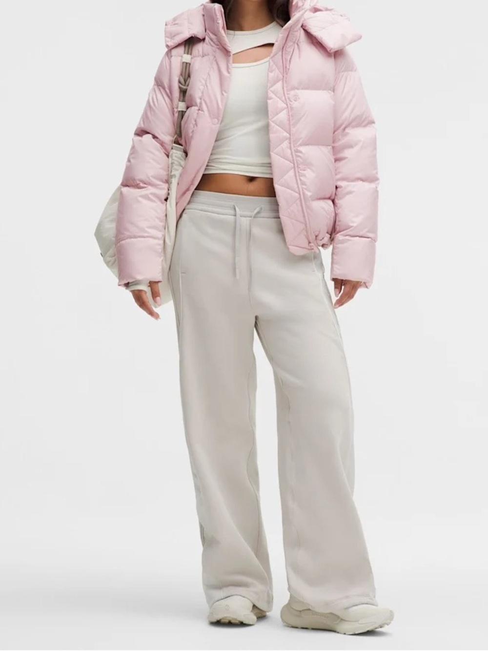 Wunderpuff cropped jacket pink peony
